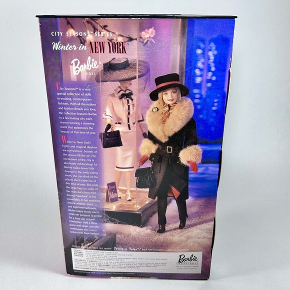 Vintage Mattel Barbie Winter In New York 1998 City Seasons Collector Ed #19429 - Picture 6 of 9